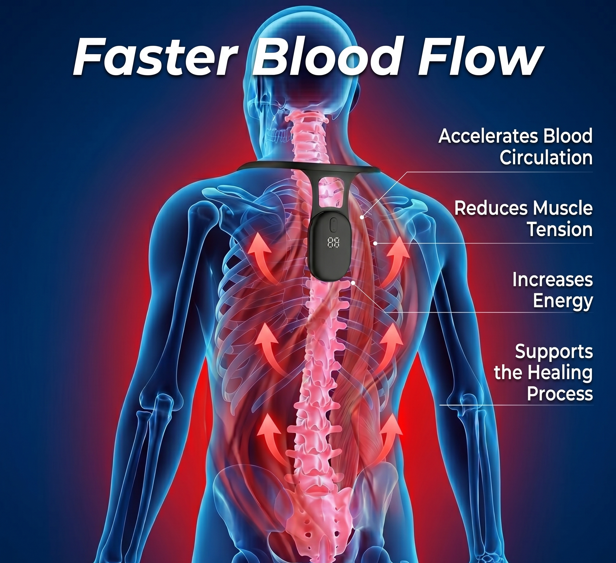 SPİNEUp Smart Posture Corrector – Micro Vibration Back & Neck Support