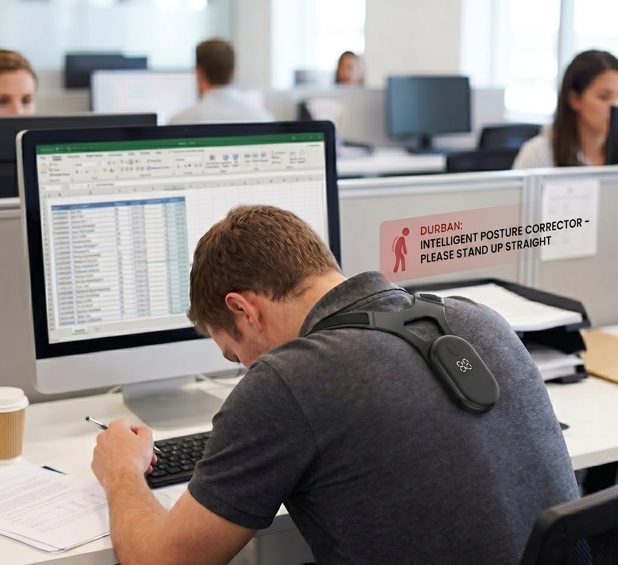 SPİNEUp Smart Posture Corrector – Micro Vibration Back & Neck Support